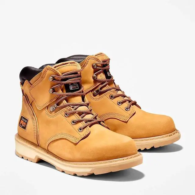 Alt view image 5 of 7 - Timberland PRO Men's 6" Pit Boss Soft Toe Comfortable Work Boots, Wheat, Size M 10.5