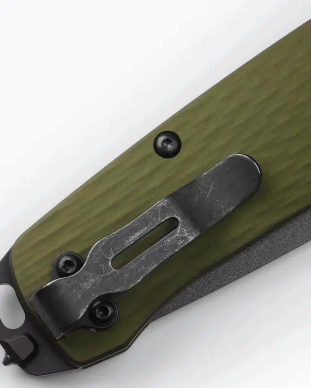 Alt view image 4 of 7 - Benchmade 537GY-1 Bailout EDC Tanto Blade Pocket Knife, Woodland Green Handle