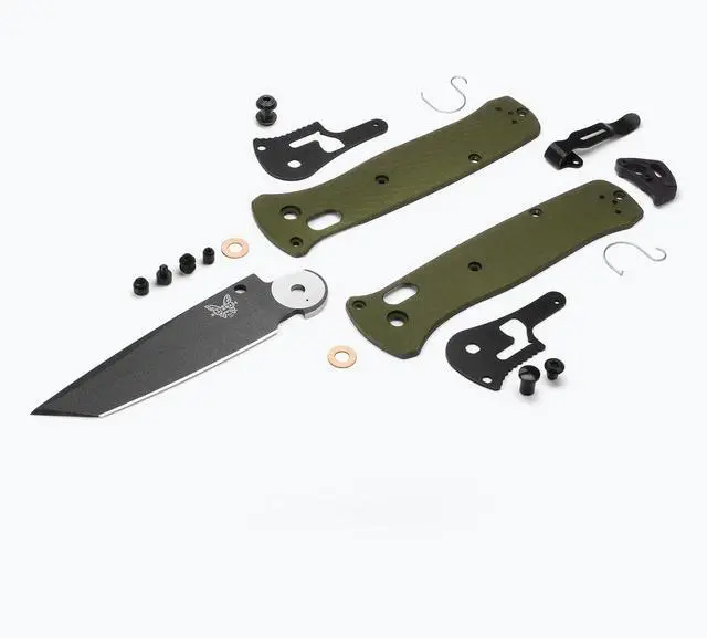 Alt view image 6 of 7 - Benchmade 537GY-1 Bailout EDC Tanto Blade Pocket Knife, Woodland Green Handle