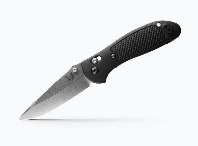 Main image of Benchmade 551-S30V Griptilian Plain Edge Pocket Knife, Black Nylon Handle