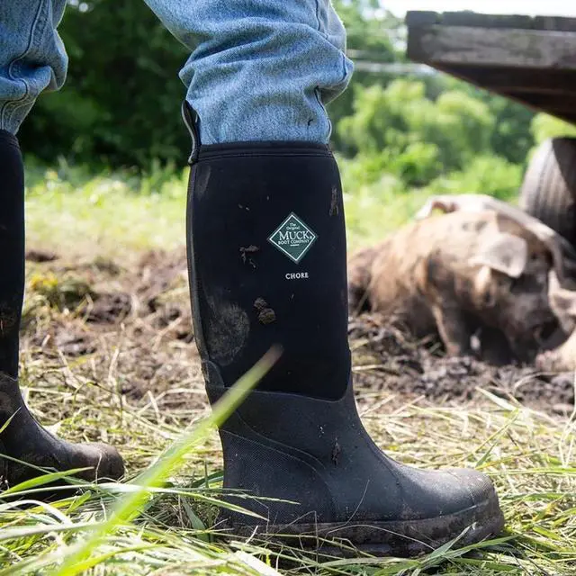 Alt view image 6 of 6 - Muck Boots Men's Chore Classic Rubber Waterproof Work Boot, Black, Size 13