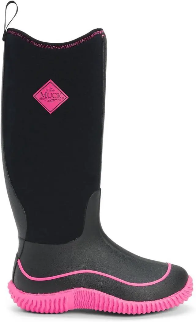 Alt view image 6 of 7 - Muck Boots Hale Multi-Season Women's Rubber Boot, Black/Hot Pink, Size 11