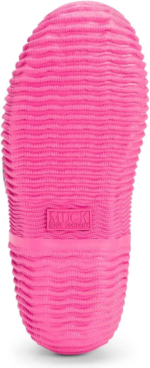 Alt view image 7 of 7 - Muck Boots Hale Multi-Season Women's Rubber Boot, Black/Hot Pink, Size 11