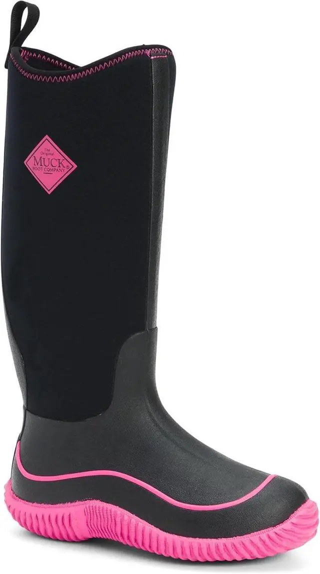 Main image of Muck Boots Hale Multi-Season Women's Rubber Boot, Black/Hot Pink, Size 11