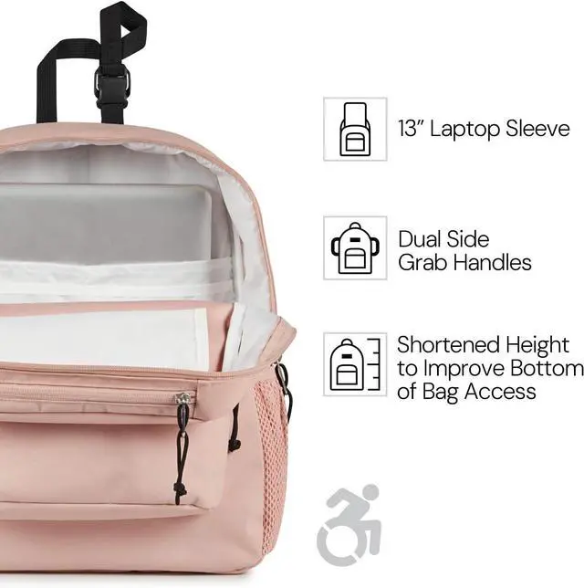 Alt view image 5 of 5 - JanSport Central Adaptive Adjustable, Lightweight Accessory Backpack, 21L, Black