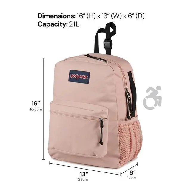Alt view image 6 of 6 - JanSport Central Adaptive Backpack, Wheelchair & Walker Compatible, Misty Rose