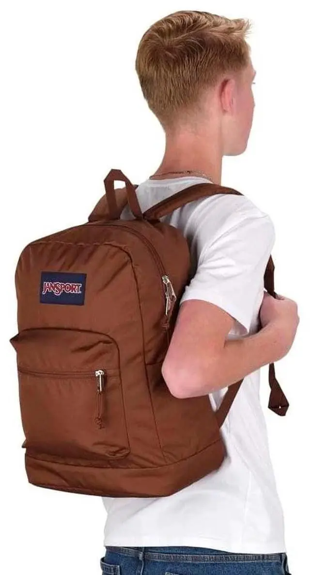 Alt view image 2 of 6 - JanSport Cross Town Plus Large Compartment Lightweight Backpack, Basic Brown