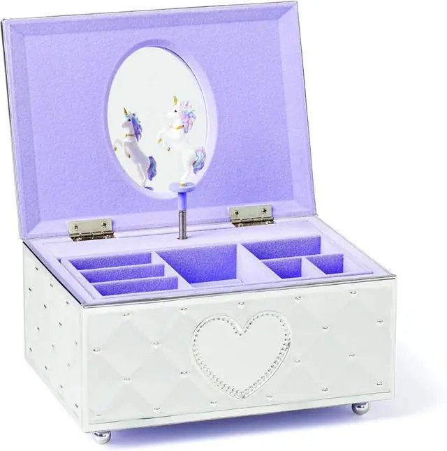 Main image of Lenox Childhood 893863 Memories Unicorn Music Jewelry Box, Metallic Color