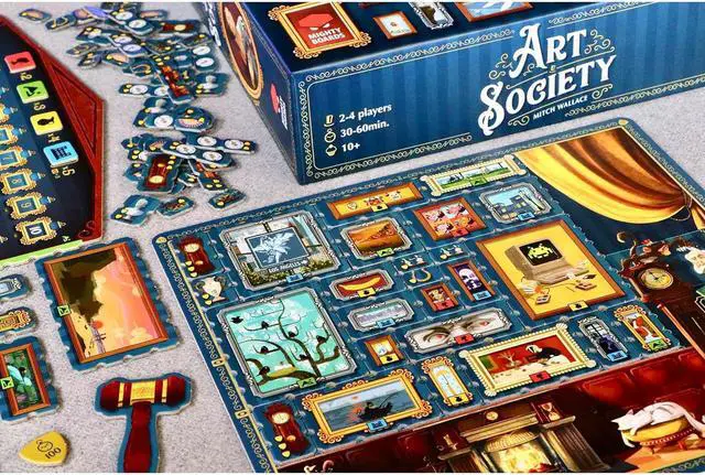 Alt view image 2 of 6 - Mighty Boards Art Society Collection Board Game, Bid At Auctions, Ages 10+, 2-4 Players