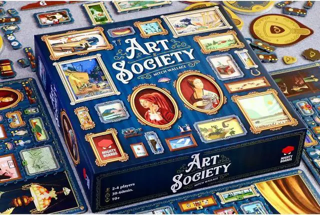 Alt view image 5 of 6 - Mighty Boards Art Society Collection Board Game, Bid At Auctions, Ages 10+, 2-4 Players