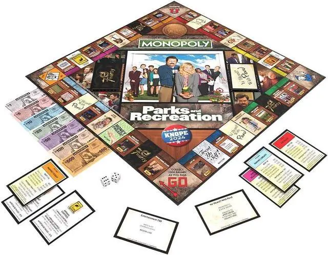 Alt view image 2 of 6 - USAopoly Monopoly Parks and Recreation Edition Board Game