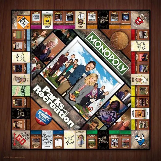 Alt view image 6 of 6 - USAopoly Monopoly Parks and Recreation Edition Board Game