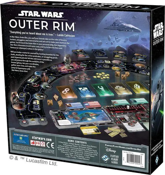 Alt view image 6 of 7 - Fantasy Flight Games Asmodee Star Wars Outer Rim Board Game Strategy Game, Fun Family Adventure for Kids & Adults, Ages 14+, 1-4 Players