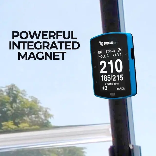 Alt view image 2 of 7 - IZZO Swami KISS 2.0 Handheld Golf GPS Ragnefinder with Integrated Magnets - Blue