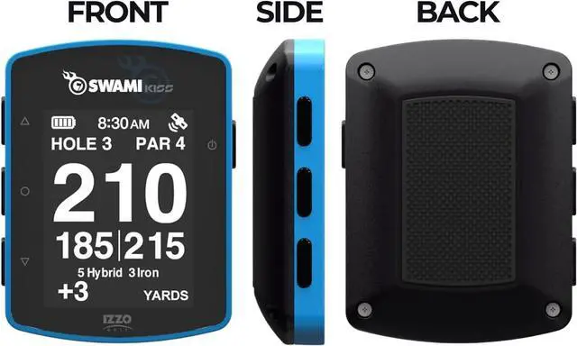 Alt view image 5 of 7 - IZZO Swami KISS 2.0 Handheld Golf GPS Ragnefinder with Integrated Magnets - Blue