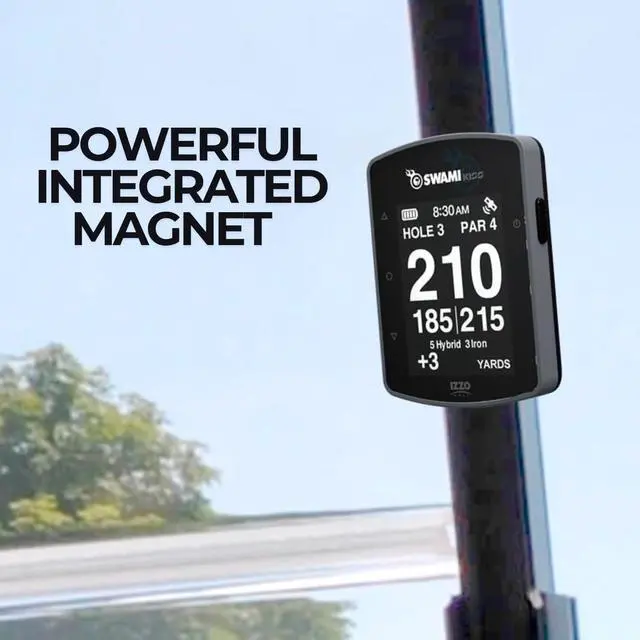 Alt view image 4 of 7 - IZZO Swami KISS 2.0 Handheld Golf GPS Ragnefinder with Integrated Magnets - Grey