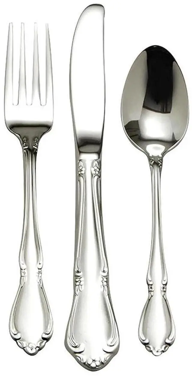 Main image of Oneida Chateau 3 Piece Child Flatware Set, 18/8 Stainless Steel, Silver