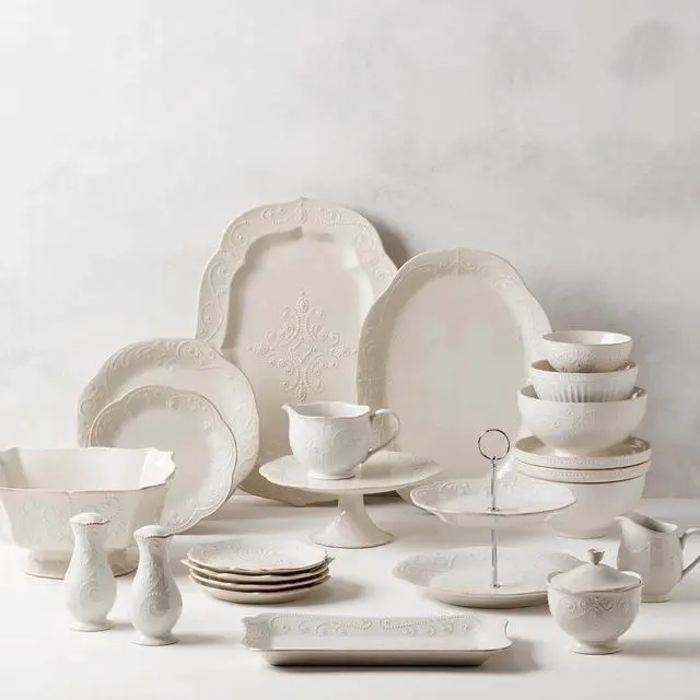 Alt view image 3 of 4 - Lenox French Perle White Dishwasher Safe Salt & Pepper Shaker Set - Stoneware