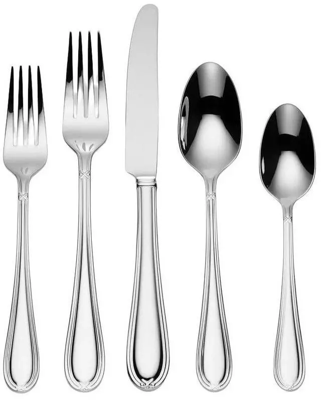 Alt view image 5 of 6 - Lenox Ashbridge 80-Piece Dishwasher Safe Flatware Set, Service For 12