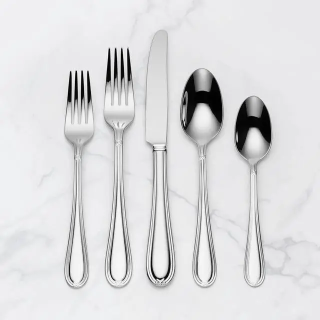 Main image of Lenox Ashbridge 80-Piece Dishwasher Safe Flatware Set, Service For 12