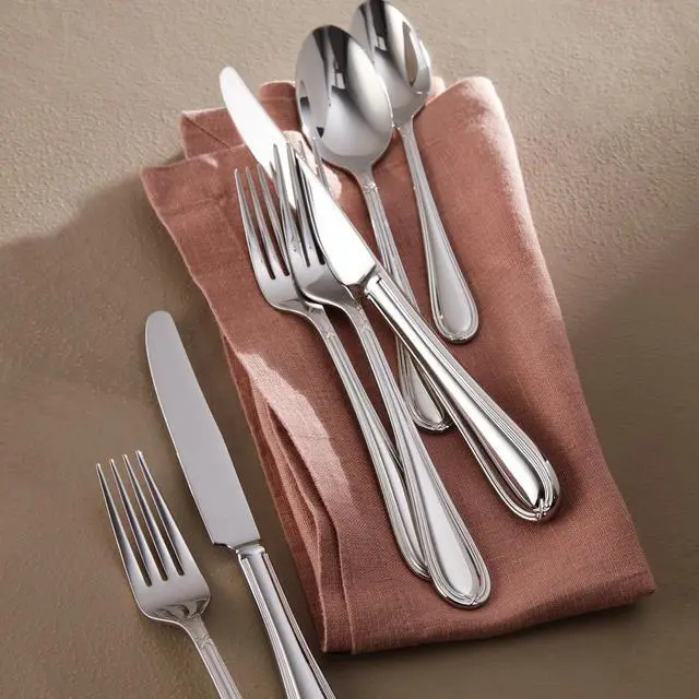 Alt view image 4 of 6 - Lenox Ashbridge 80-Piece Dishwasher Safe Flatware Set, Service For 12