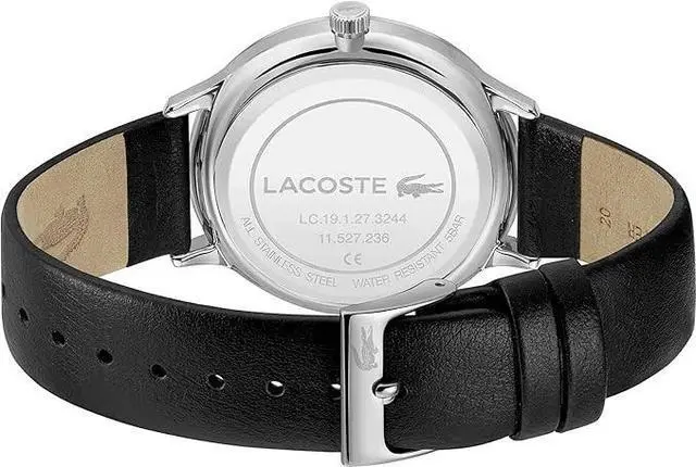 Alt view image 3 of 5 - Lacoste 2011199 Mens Analogue Quartz Club Watch with Apple Peel Strap, Black