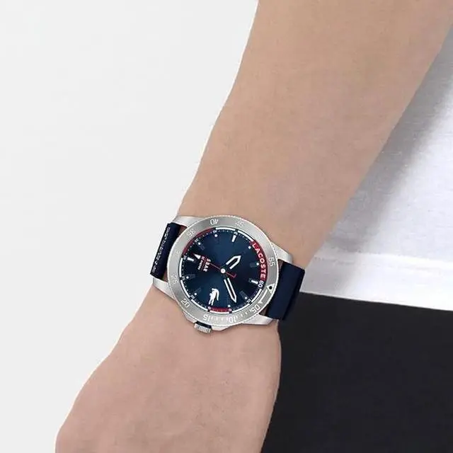 Alt view image 4 of 6 - Lacoste 2011202 Men's Analogue Quartz Watch with Silicone Strap, Navy Blue