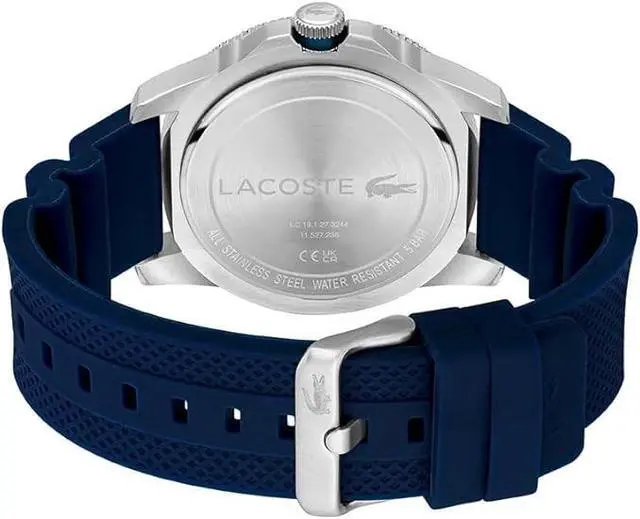 Alt view image 3 of 6 - Lacoste 2011202 Men's Analogue Quartz Watch with Silicone Strap, Navy Blue