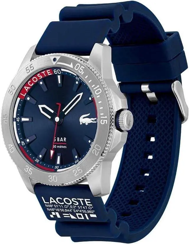 Alt view image 2 of 6 - Lacoste 2011202 Men's Analogue Quartz Watch with Silicone Strap, Navy Blue