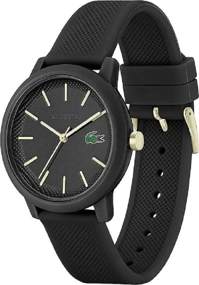 Main image of Lacoste 12.12 Men's Quartz Watch TR90 Case Quartz with Silicon Strap, Black