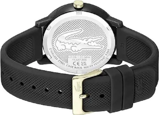 Alt view image 3 of 4 - Lacoste 12.12 Men's Quartz Watch TR90 Case Quartz with Silicon Strap, Black