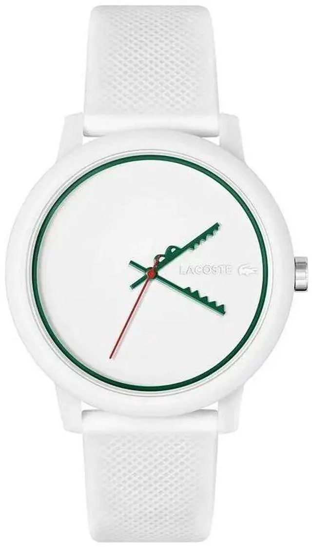 Main image of Lacoste 12.12 Studio Men's Quartz Watch Quartz Case with Rubber Strap 42mm, White