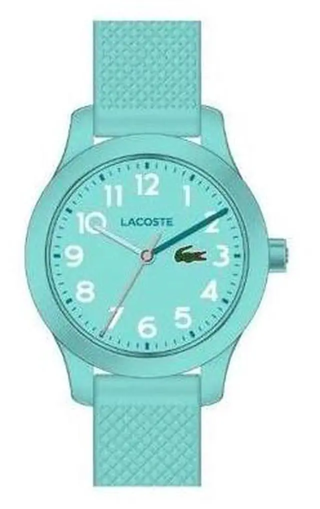 Main image of Lacoste 2030005 12.12 Kids Watch with Silicone Strap 36mm, Aqua/Turquoise