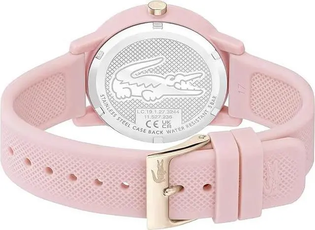 Alt view image 3 of 5 - Lacoste 12.12 Women's Quartz TR90 Case Quartz Silicone Strap Watch, Pink
