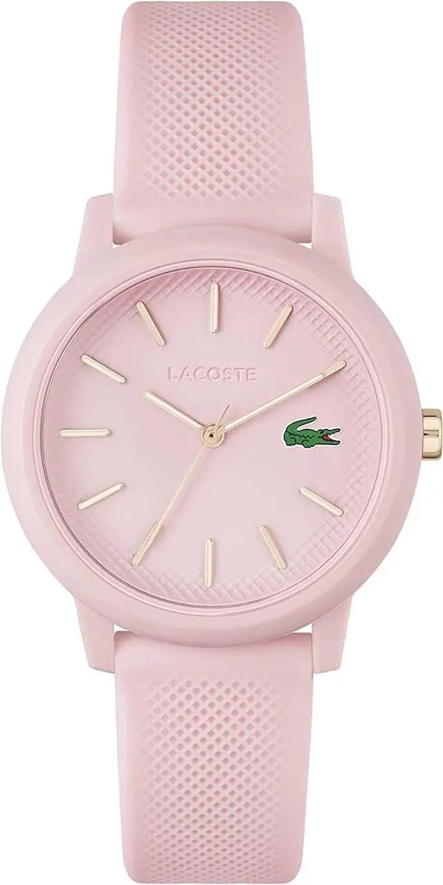 Main image of Lacoste 12.12 Women's Quartz TR90 Case Quartz Silicone Strap Watch, Pink