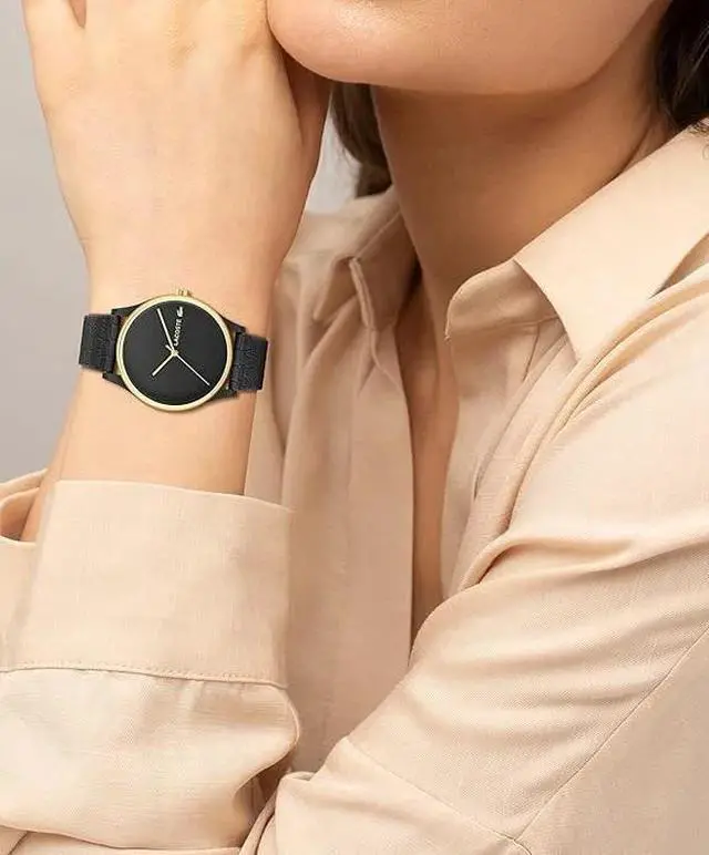 Alt view image 5 of 5 - Lacoste 2001249 Crocodelle Quartz Silicone Women's Watch 36 mm, Black