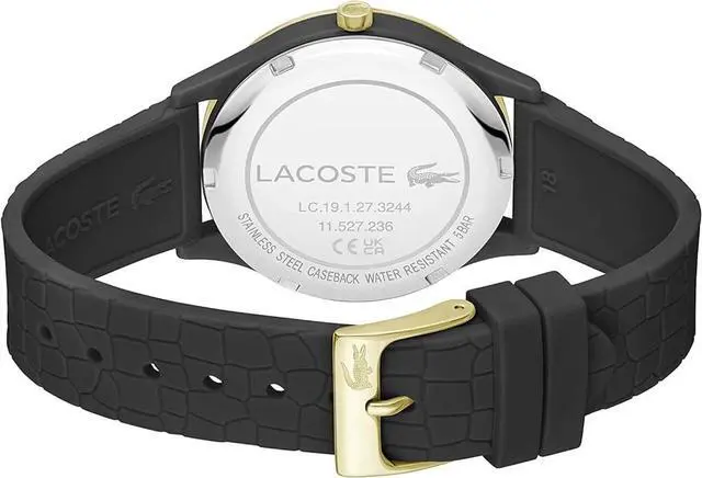 Alt view image 3 of 5 - Lacoste 2001249 Crocodelle Quartz Silicone Women's Watch 36 mm, Black