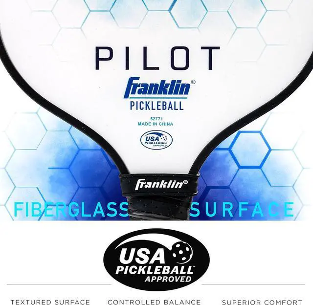 Alt view image 3 of 7 - Franklin Sports Lightweight Pilot Polypropylene Core Pickleball Paddle Racket