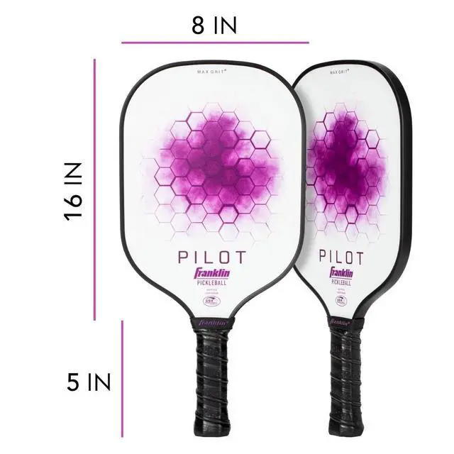 Alt view image 5 of 6 - Franklin Sports Pilot Series Lightweight Fiberglass Paddle With MAXGRIT, Purple