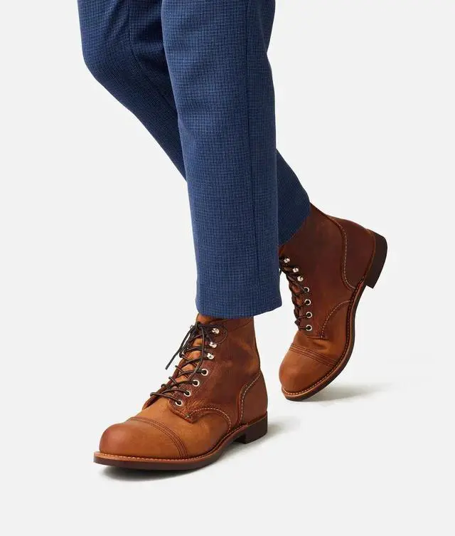 Alt view image 2 of 7 - Red Wing Heritage 8085 Men's Iron Ranger 6" Vibram Boot, Copper Rough and Tough, 12 M US