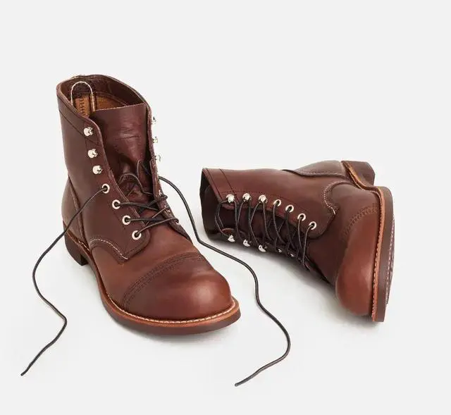 Alt view image 6 of 7 - Red Wing Heritage Men's Iron Ranger 6-Inch Boot in Amber Harness Leather, Size 12