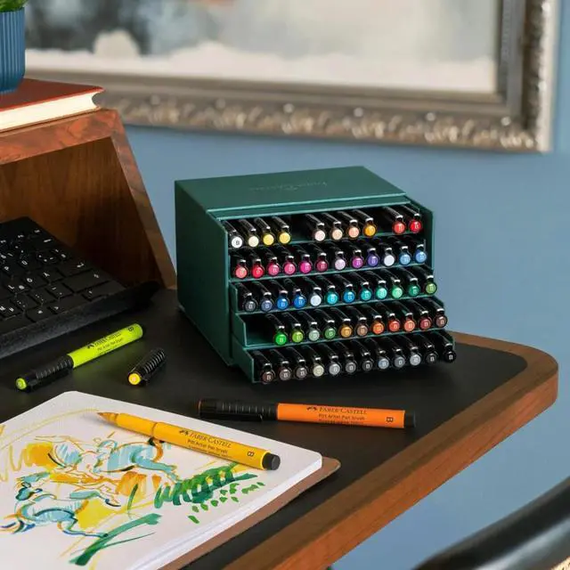 Alt view image 6 of 6 - Faber-Castell 60 Pitt Artist Premium Indian Ink Brush Pens, Multicolored