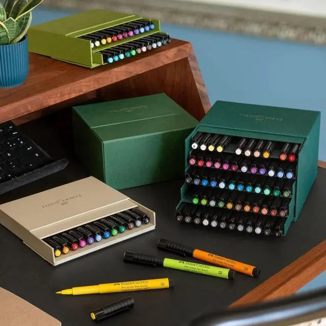 Alt view image 5 of 6 - Faber-Castell 60 Pitt Artist Premium Indian Ink Brush Pens, Multicolored