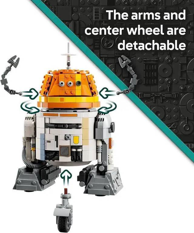 Alt view image 4 of 7 - LEGO Star Wars Chopper (C1-10P) Astromech Droid Building Set, 1039 Pieces, 10+