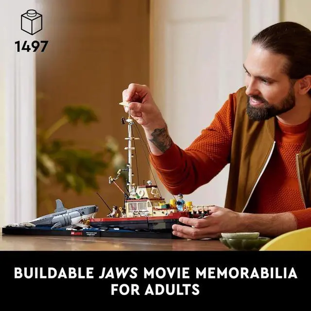 Alt view image 5 of 6 - LEGO Ideas Jaws Building Set, Diorama Kit, 1503 Pieces, For Ages Adults 18+