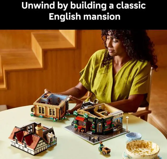 Alt view image 5 of 7 - LEGO Icons Tudor Corner Mini House Building Set, 3266 Pieces, For Adults 18+
