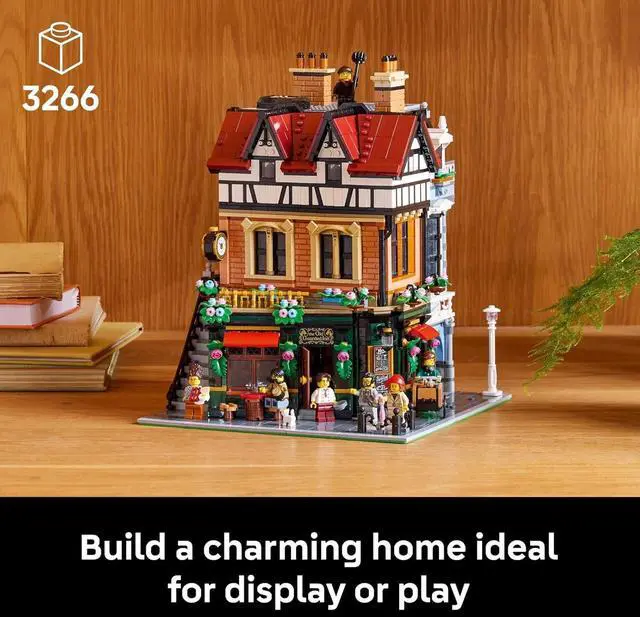 Alt view image 3 of 7 - LEGO Icons Tudor Corner Mini House Building Set, 3266 Pieces, For Adults 18+