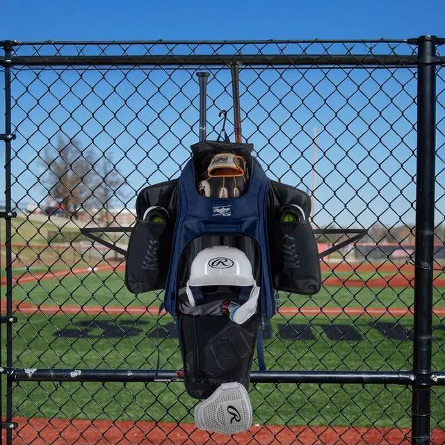 Alt view image 2 of 6 - Rawlings R00704466 Legion 2.0 Players Multiple Compartment Backpack, Navy
