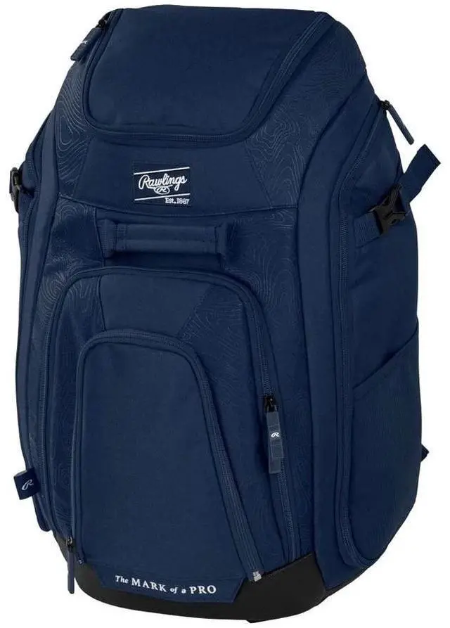 Alt view image 6 of 6 - Rawlings R00704466 Legion 2.0 Players Multiple Compartment Backpack, Navy