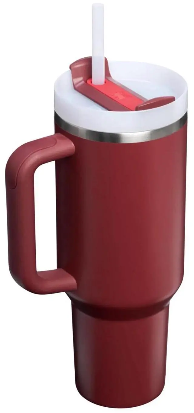 Alt view image 2 of 6 - STANLEY Quencher H2.0 Flowstate 3-Position Straw Lid Tumbler 40oz, Cranberry